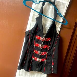 Tripp vintage halter top plaid